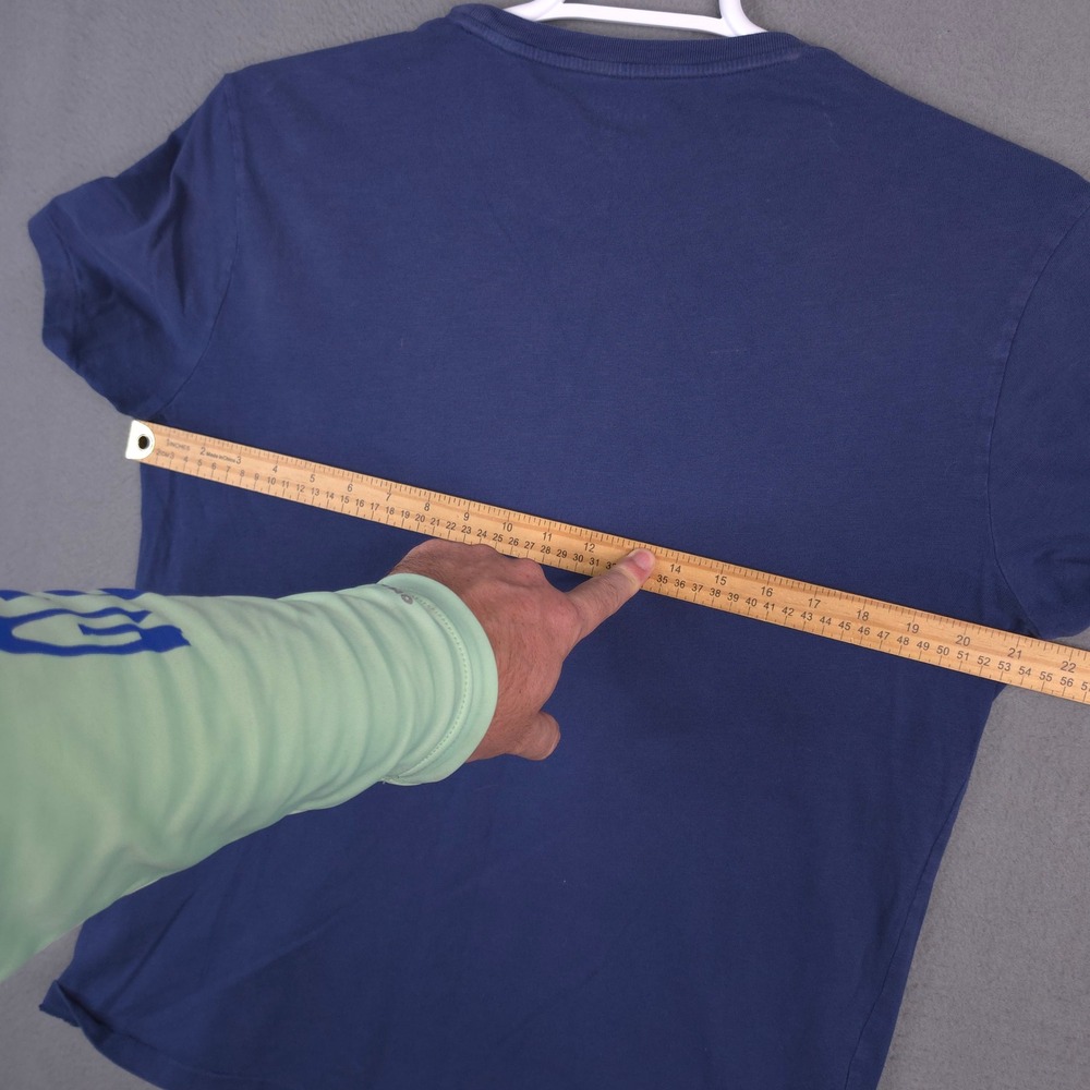Polo Ralph Lauren T-Shirt Graphic‎ Shield Logo Blue Large Cotton 1967 Americana - Picture 7 of 9